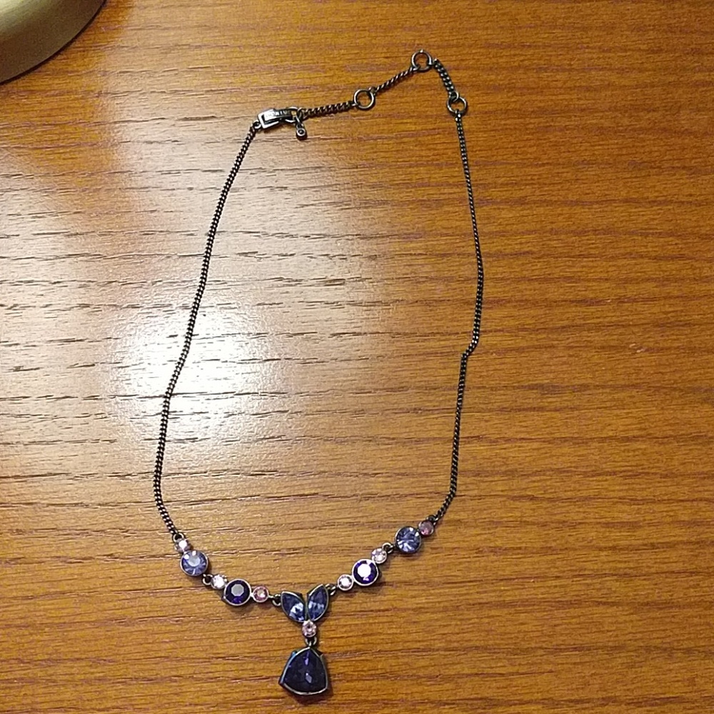 Purple crystal necklace
